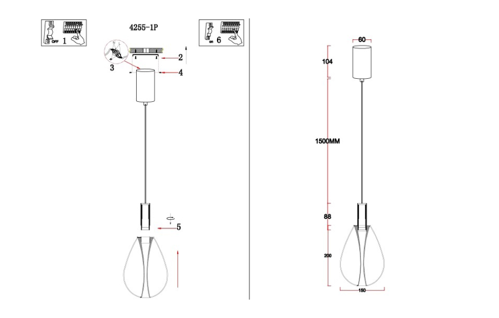 Подвесы - изображение №6 "Подвес Hopper (медный) D150*H390/1890 LED*4.3W"  на www.Angstrem-mebel.ru