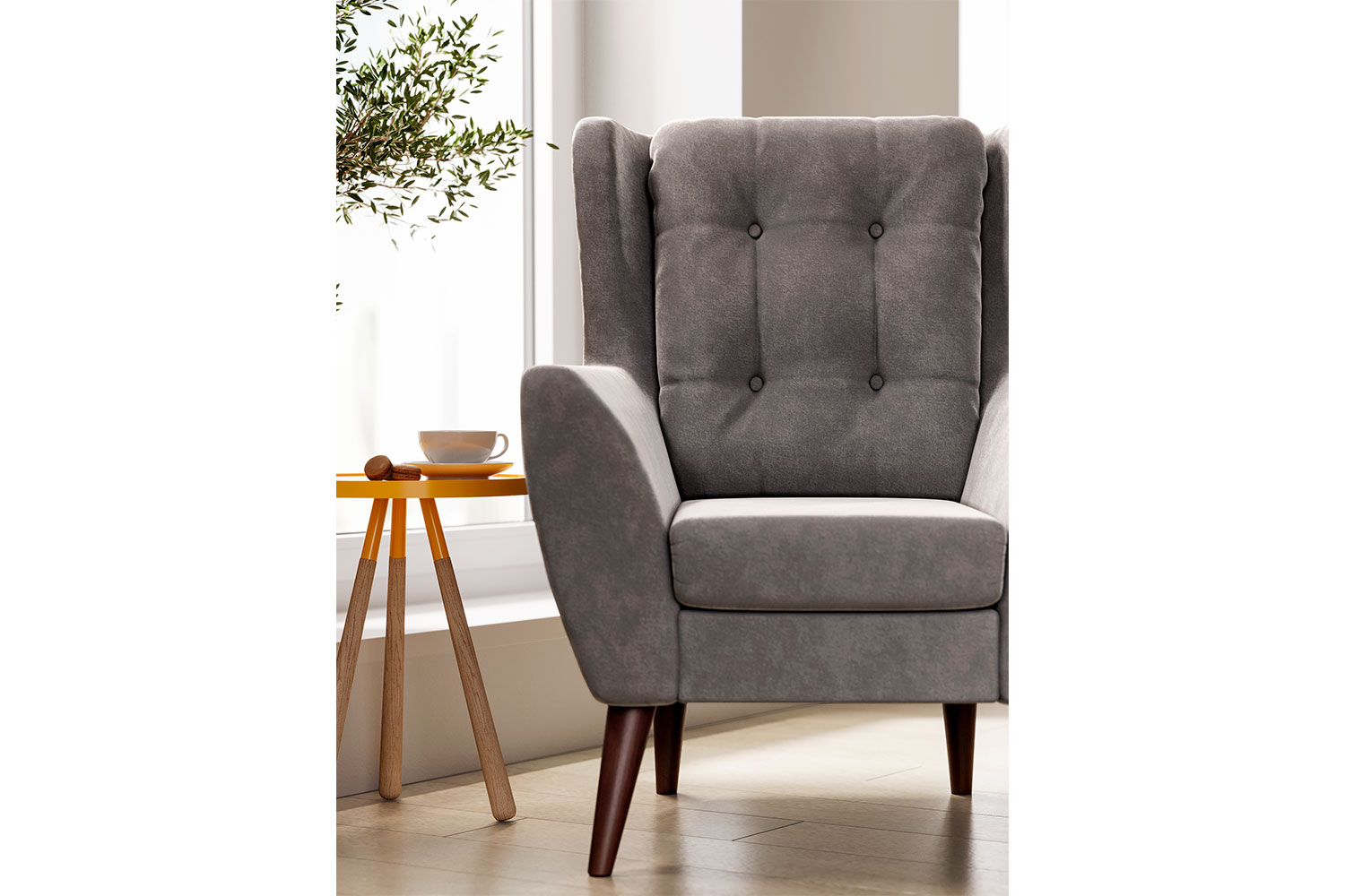 Мягкие кресла - изображение №8 "Кресло Ладога, Д1 (опоры: венге)"  на www.Angstrem-mebel.ru