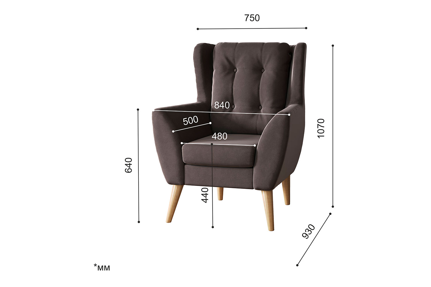Мягкие кресла - изображение №10 "Кресло Ладога, Д3"  на www.Angstrem-mebel.ru