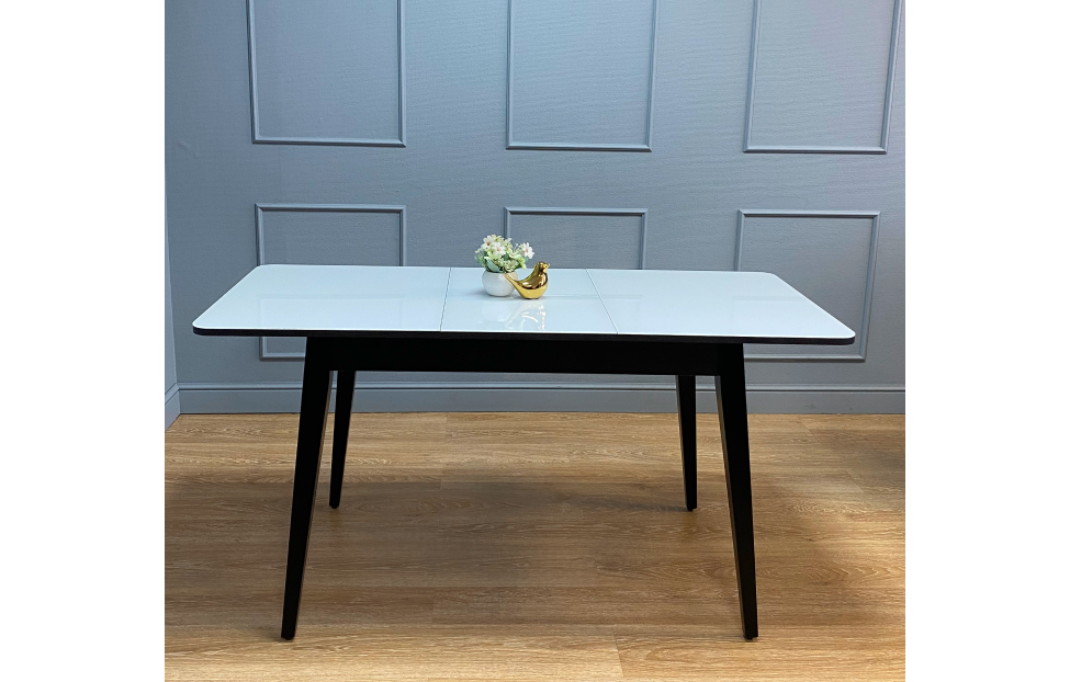 Обеденные столы - изображение №3 "Стол обеденный Орпен прямоугольный опоры венге / столешница белый глянец"  на www.Angstrem-mebel.ru