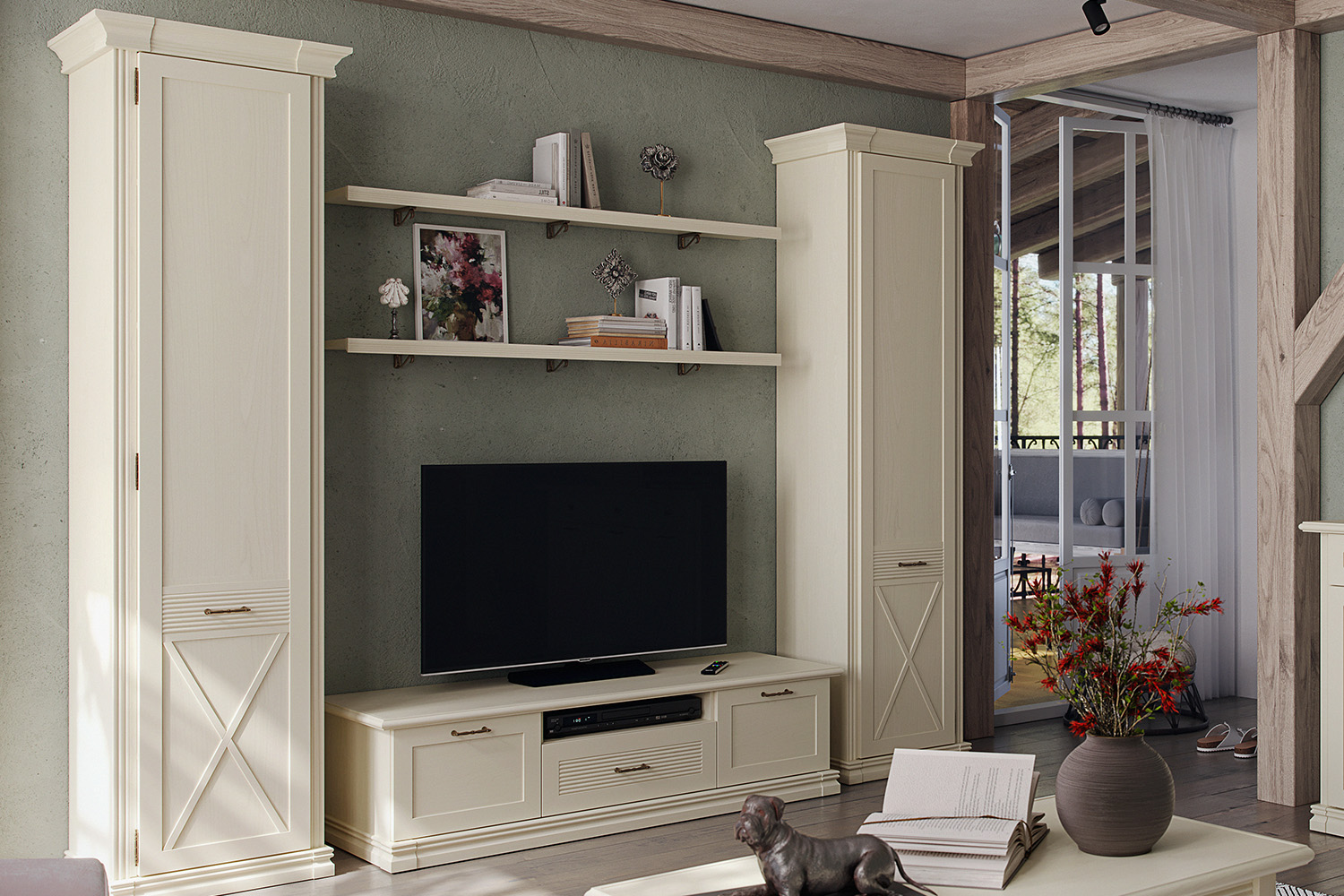 Шкафы-пеналы - изображение №4 "Шкаф Кантри (правый)"  на www.Angstrem-mebel.ru