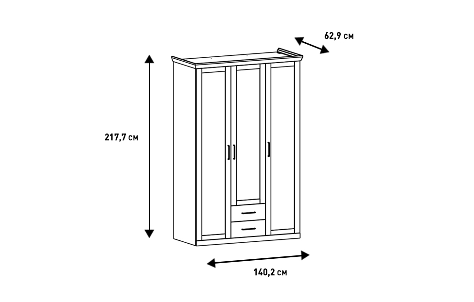 Комбинированные шкафы - изображение №4 "Шкаф Магнум для одежды"  на www.Angstrem-mebel.ru