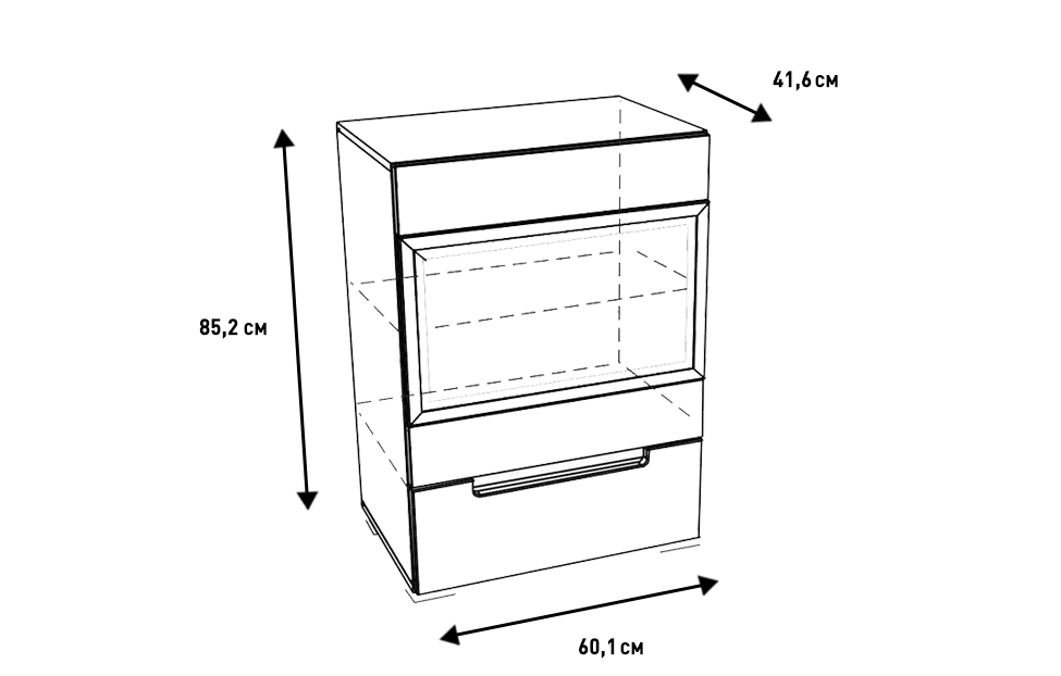 Тумбы - изображение №4 "Тумба Анри с выкатным ящиком"  на www.Angstrem-mebel.ru