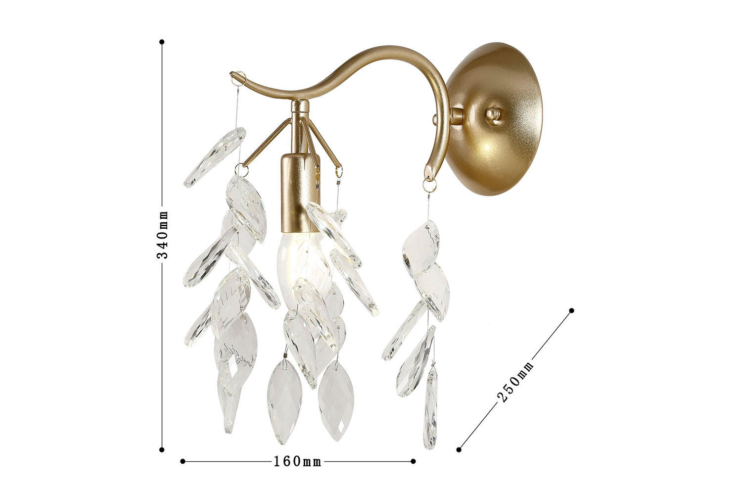 Бра - изображение №6 "Настенный светильник Brillo 3003-1W"  на www.Angstrem-mebel.ru