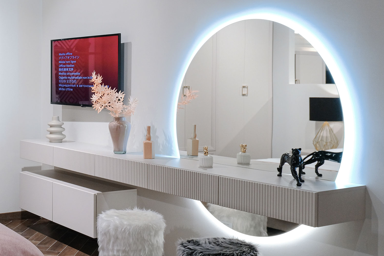 Тумбы - изображение №8 "Навесная тумба Дольче с выдвижными ящиками"  на www.Angstrem-mebel.ru