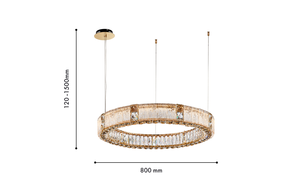 Люстры - изображение №3 "Подвесная люстра Templum D800*H120/1500 LED*80W"  на www.Angstrem-mebel.ru