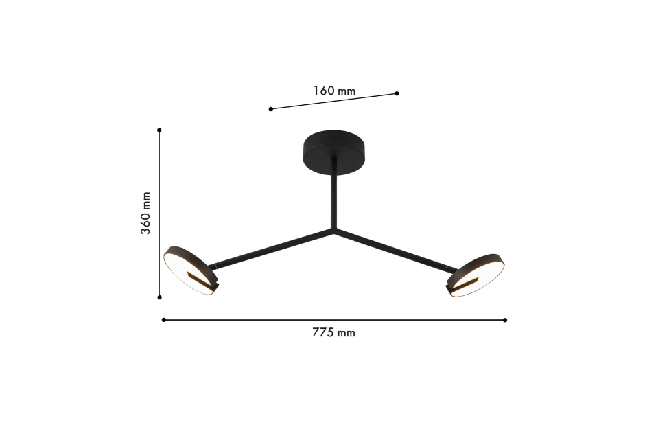 Люстры - изображение №3 "Потолочная люстра Paritet L775*W160*H360 2*LED*12W"  на www.Angstrem-mebel.ru