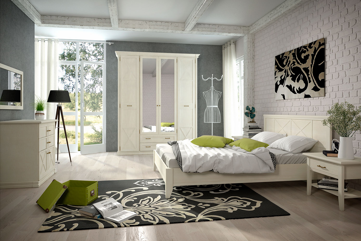 Двуспальные кровати - изображение №8 "Кровать Кантри 180 х 200"  на www.Angstrem-mebel.ru