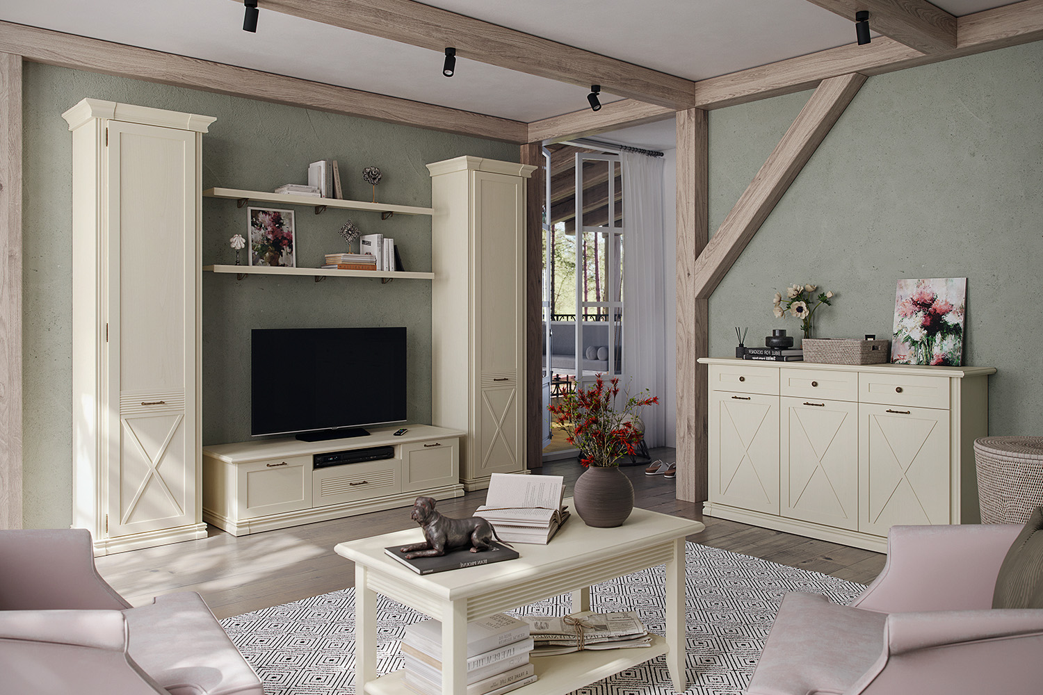 Шкафы-пеналы - изображение №5 "Шкаф Кантри (правый)"  на www.Angstrem-mebel.ru