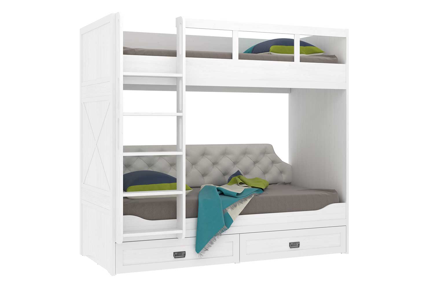 Детские кровати - изображение №8 "Кровать двухъярусная Кантри 90 х 200"  на www.Angstrem-mebel.ru