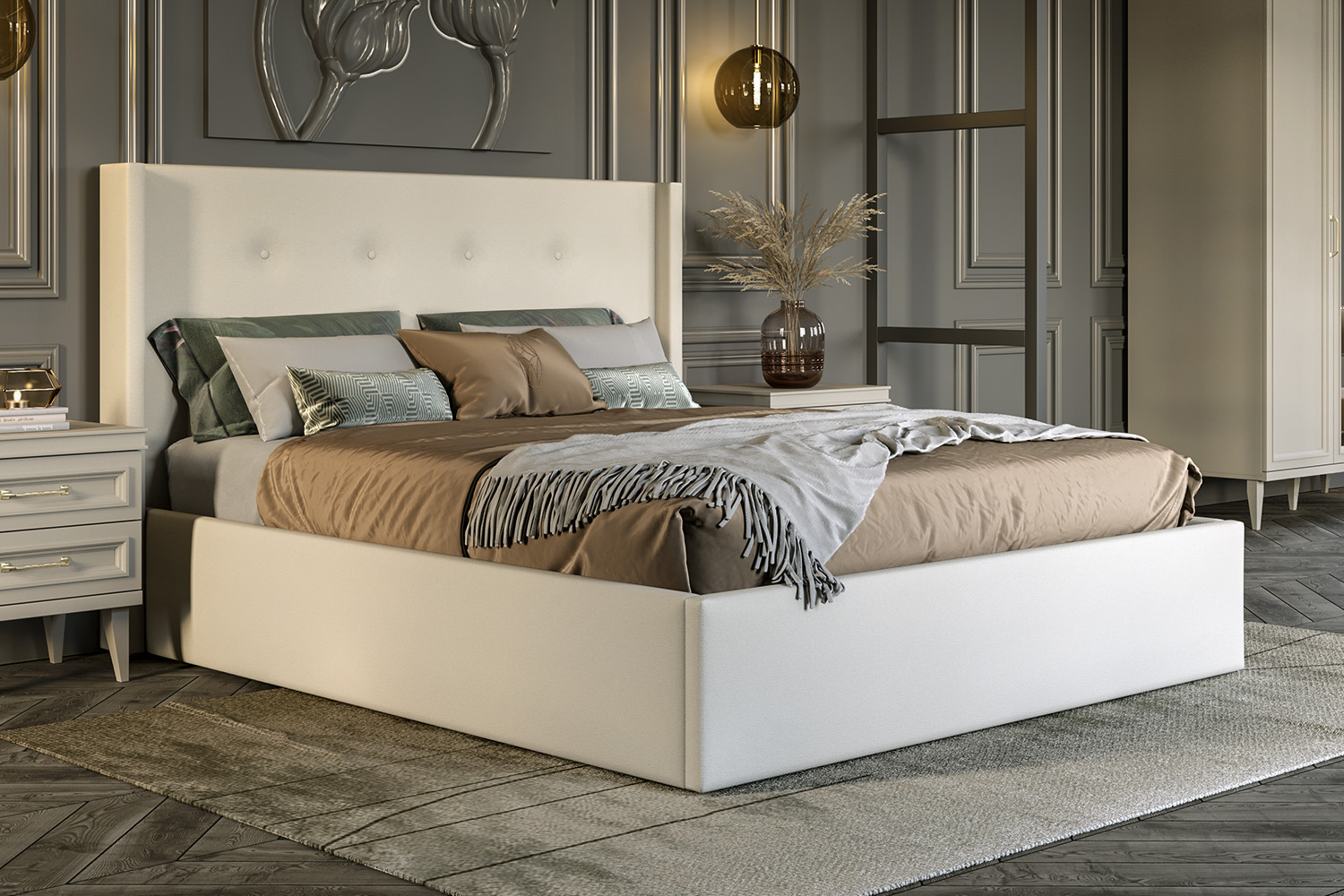 Двуспальные кровати - изображение №3 "Кровать Орландо 160 х 200 см"  на www.Angstrem-mebel.ru