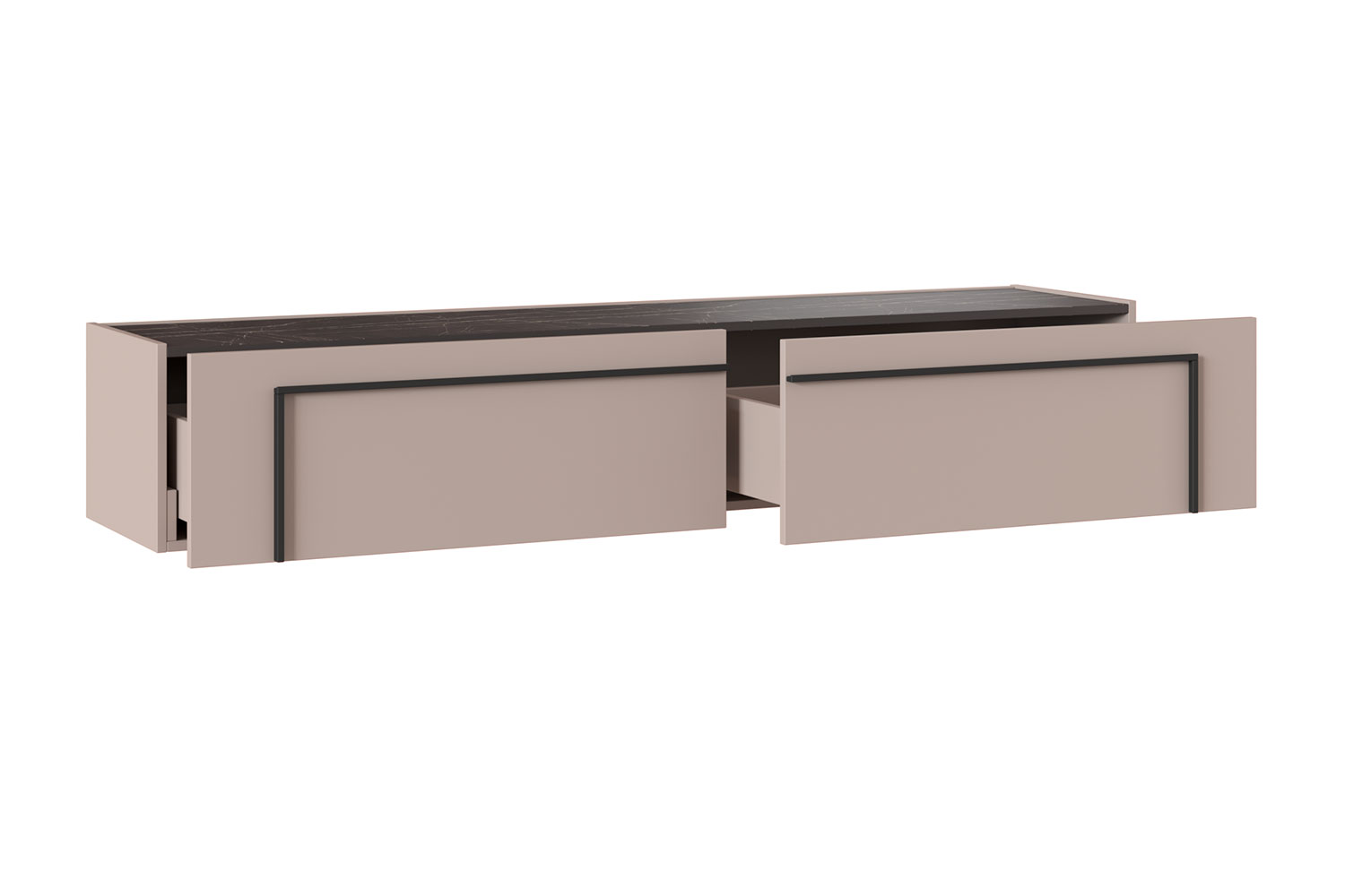 Тумбы под телевизор - изображение №4 "Тумба Милагро настенная с выдвижными ящиками"  на www.Angstrem-mebel.ru