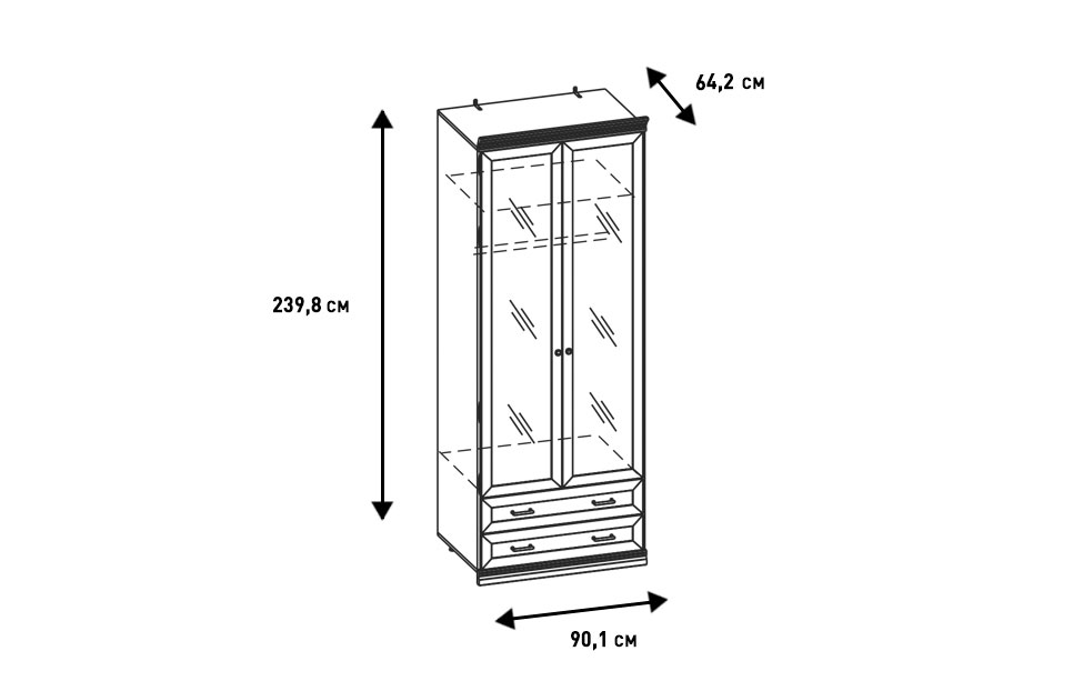 Комбинированные шкафы - изображение №17 "Шкаф Кантри"  на www.Angstrem-mebel.ru