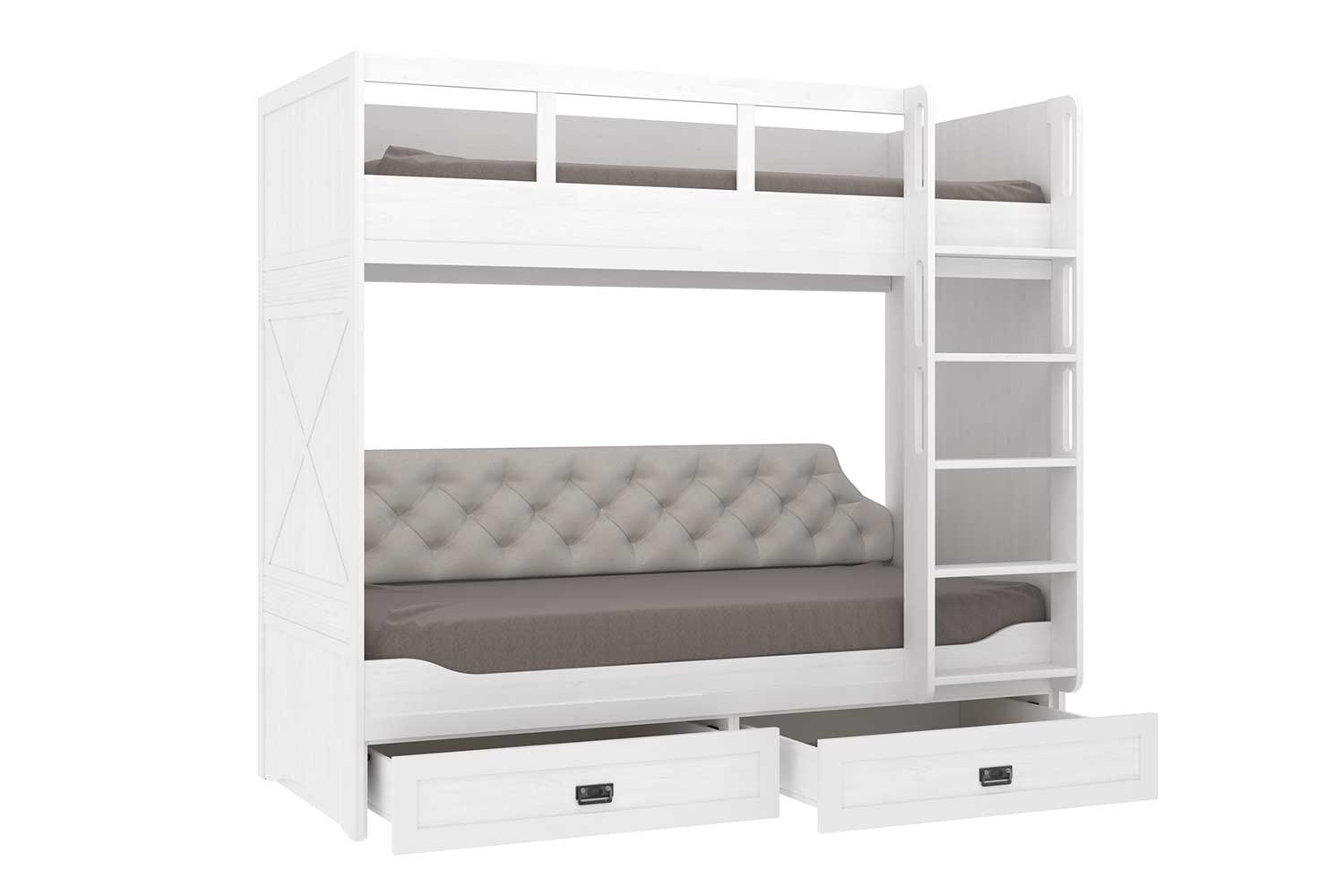 Детские кровати - изображение №6 "Кровать двухъярусная Кантри 90 х 200"  на www.Angstrem-mebel.ru