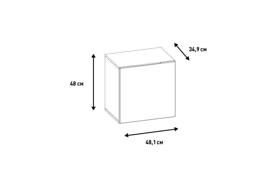 Навесные шкафчики - изображение №4 "Навесной шкаф Анри АН-411.01, Д1КW / Швейцарский вяз+Светлый лен"  на www.Angstrem-mebel.ru