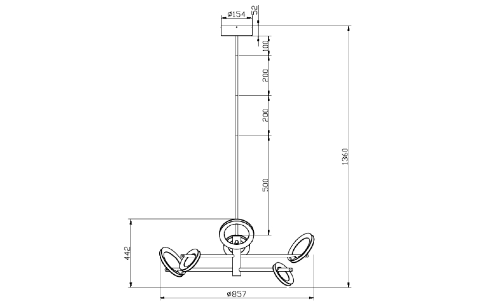 Люстры - изображение №5 "Потолочная люстра Jongleur D850*H460/1360 3*LED*7W + 3*LED*5W"  на www.Angstrem-mebel.ru