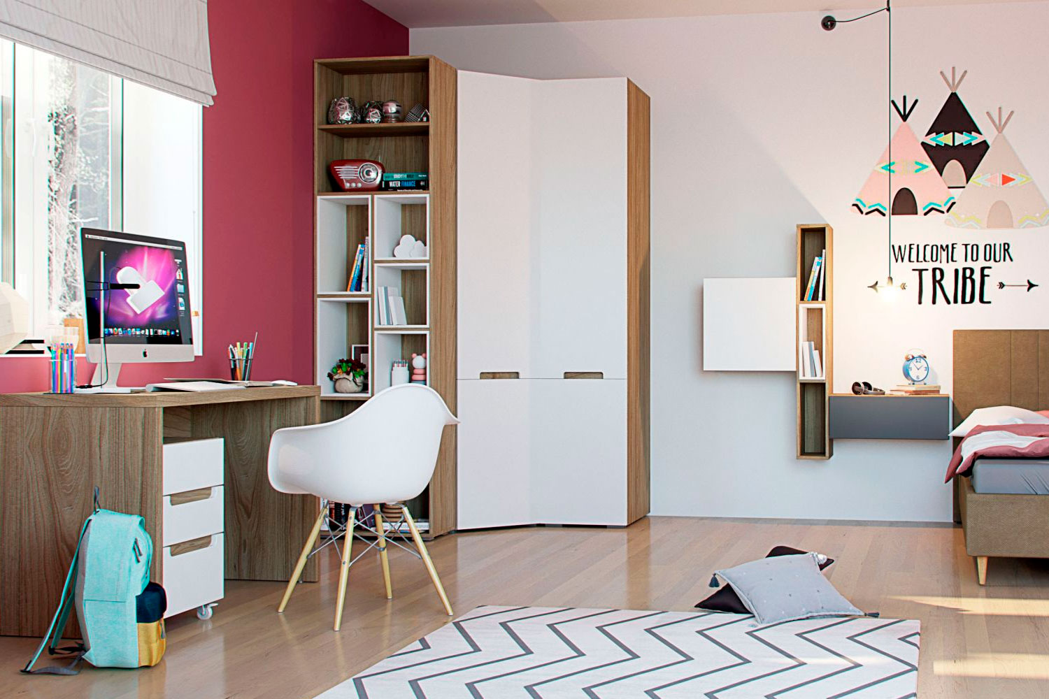 Стеллажи - изображение №4 "Стеллаж Анри с полками"  на www.Angstrem-mebel.ru