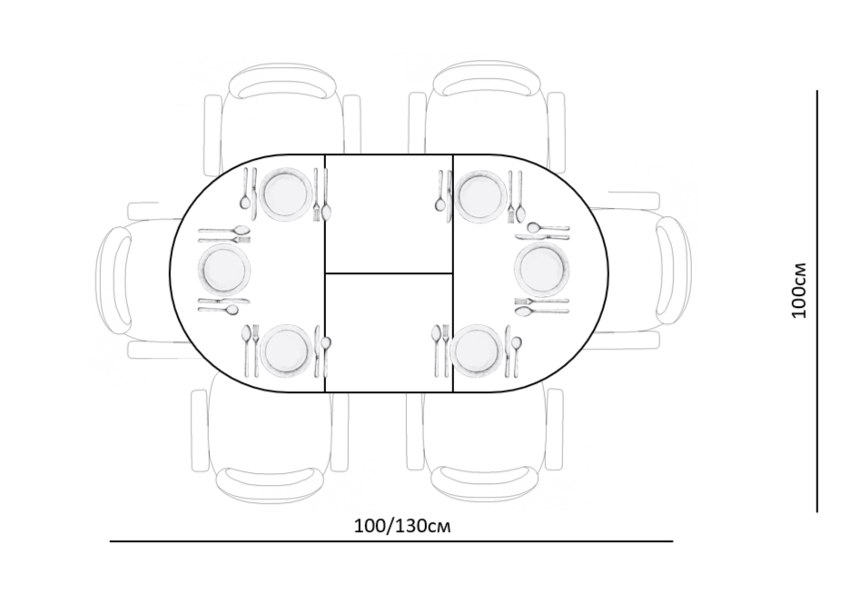 Обеденные столы - изображение №5 "Стол обеденный Мане раздвижной венге/белый с черными опорами"  на www.Angstrem-mebel.ru