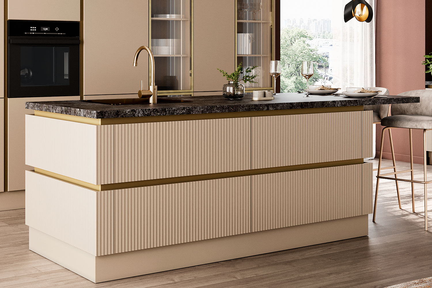 Кухни - изображение №4 "Кухня с островом Волна"  на www.Angstrem-mebel.ru