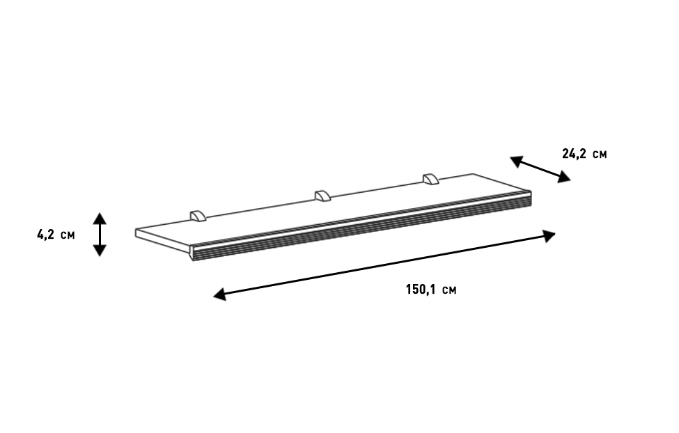 Полки - изображение №9 "Полка Кантри"  на www.Angstrem-mebel.ru
