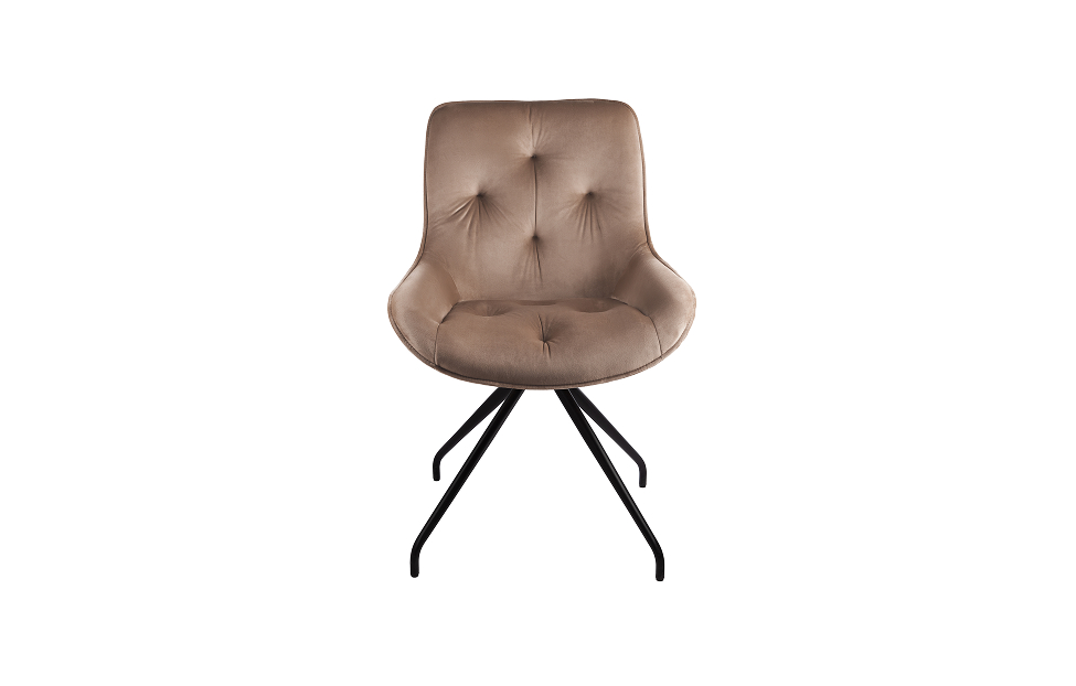 Кухонные стулья - изображение №3 "Стул-кресло Сити поворотный бежевый / опоры черные"  на www.Angstrem-mebel.ru