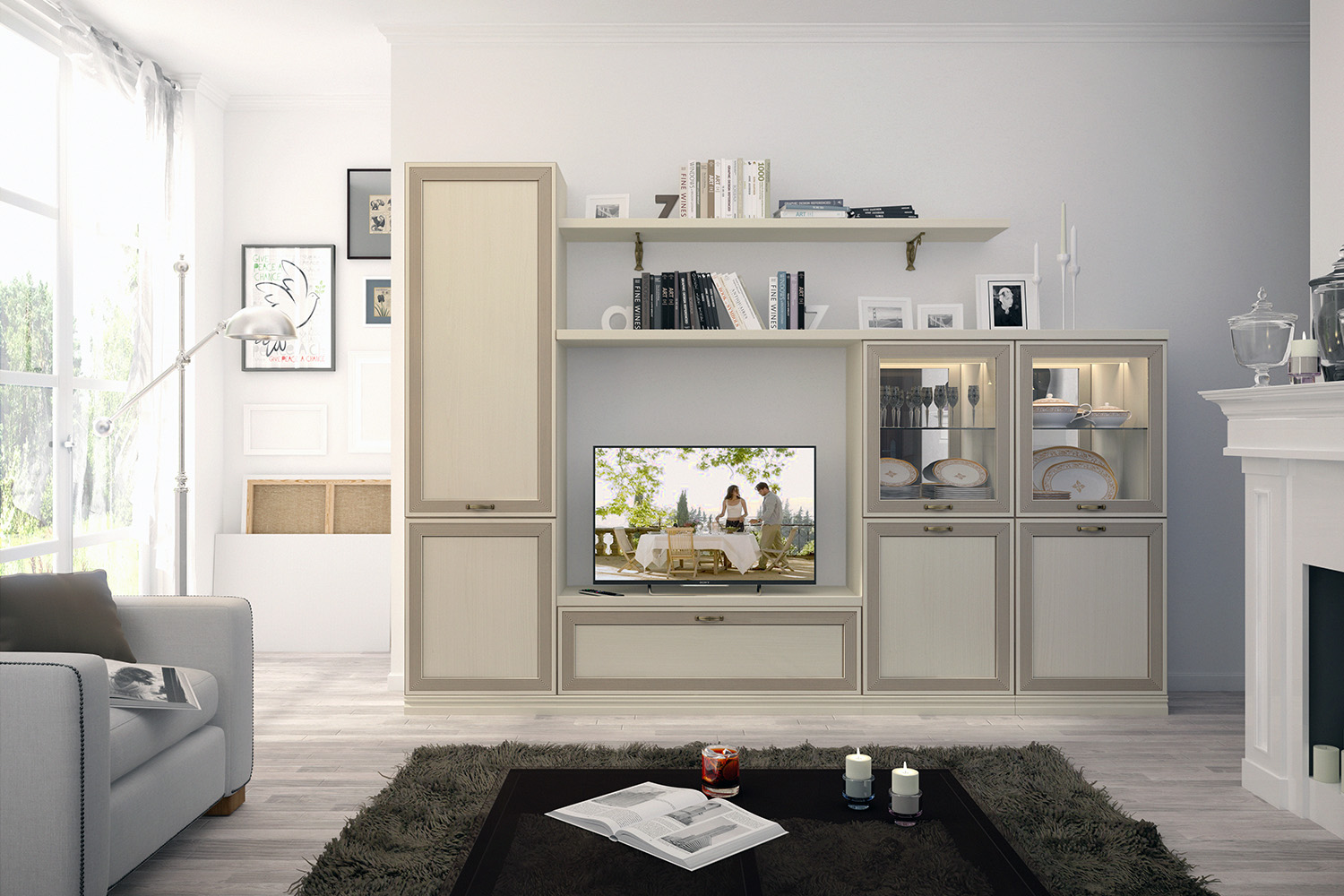 Тумбы под телевизор - изображение №5 "Тумба Адажио под телевизор с выдвижным ящиком"  на www.Angstrem-mebel.ru