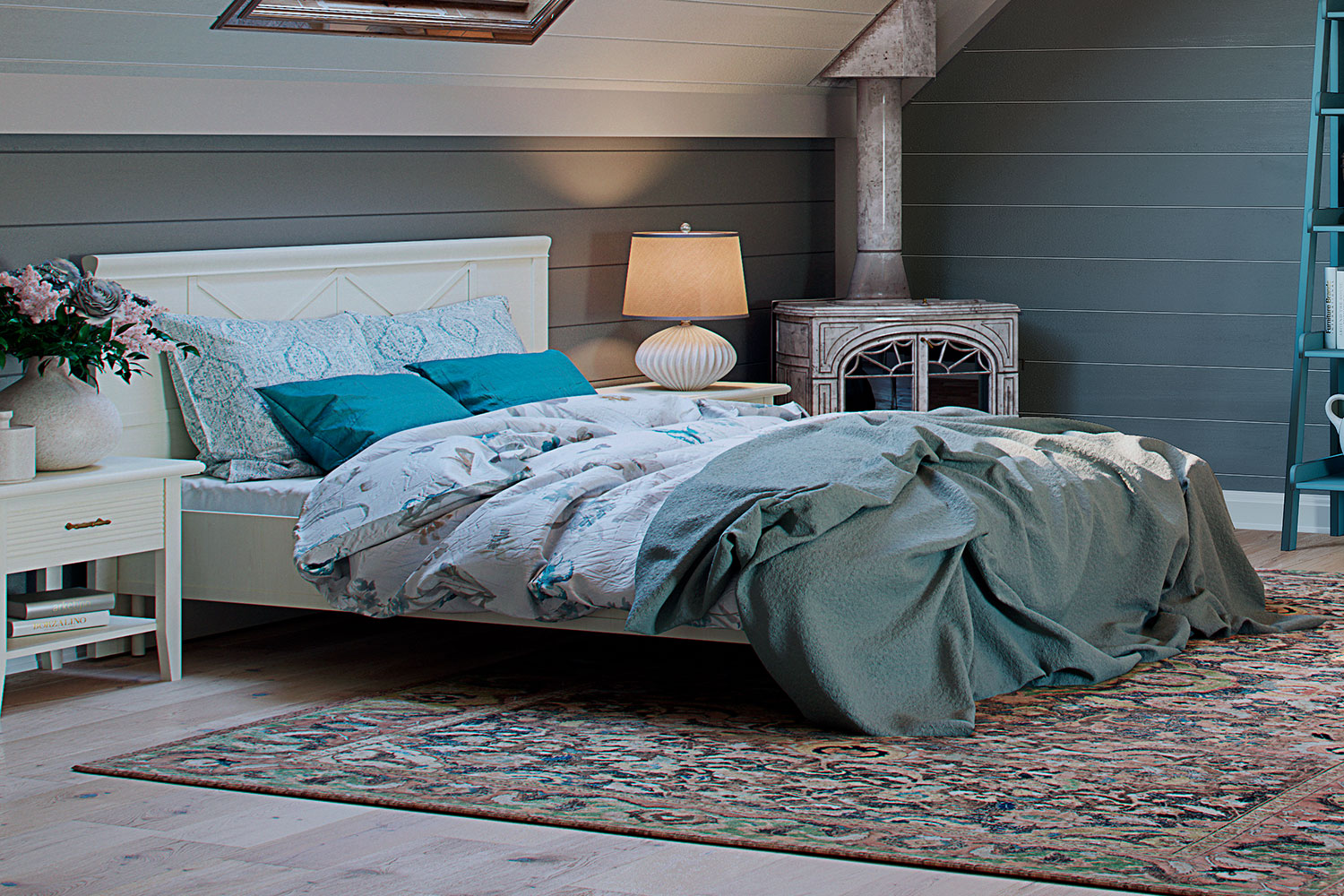 Двуспальные кровати - изображение №6 "Кровать Кантри 180 х 200"  на www.Angstrem-mebel.ru