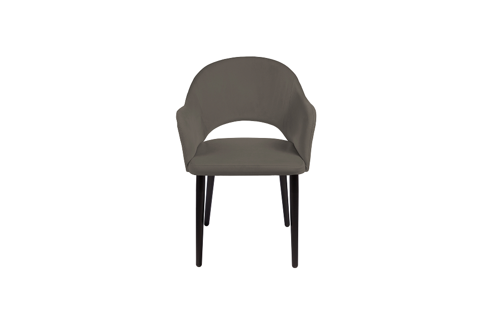 Кухонные стулья - изображение №4 "Стул-кресло Грейс серый / опоры черные"  на www.Angstrem-mebel.ru