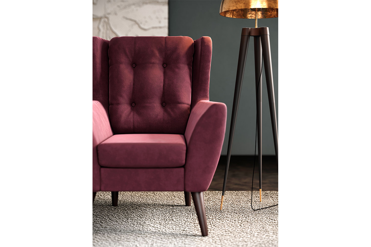 Мягкие кресла - изображение №5 "Кресло Ладога, Д2 (опоры: венге)"  на www.Angstrem-mebel.ru