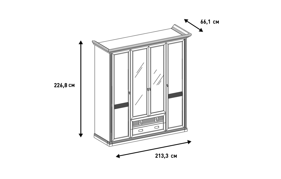 Комбинированные шкафы - изображение №8 "Шкаф Изотта"  на www.Angstrem-mebel.ru