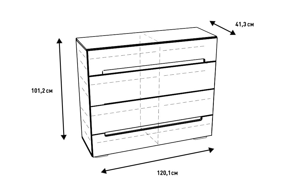 Комоды - изображение №5 "Комод Анри с выдвижными ящиками"  на www.Angstrem-mebel.ru