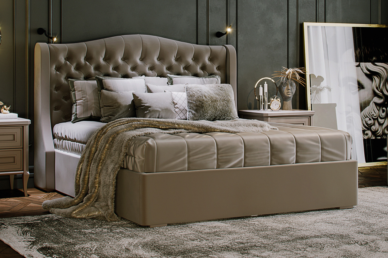 Двуспальные кровати - изображение №3 "Кровать Орнелла 160 х 200"  на www.Angstrem-mebel.ru