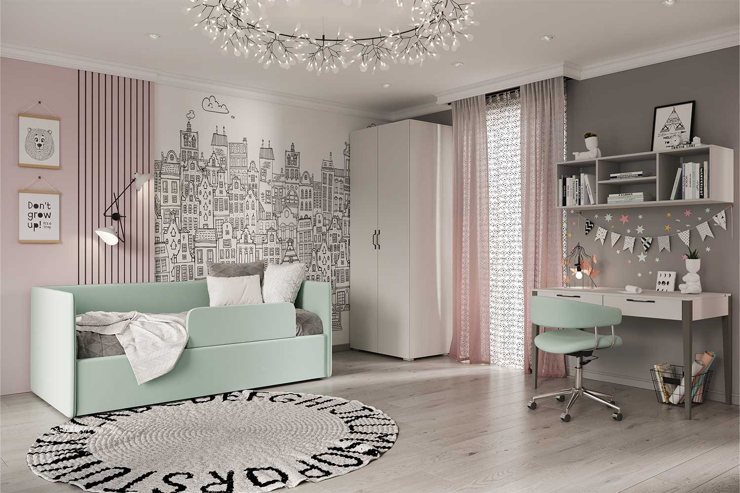 Детские кровати - изображение №9 "Кровать Кеноша 90 х 190 с выдвижным ящиком"  на www.Angstrem-mebel.ru