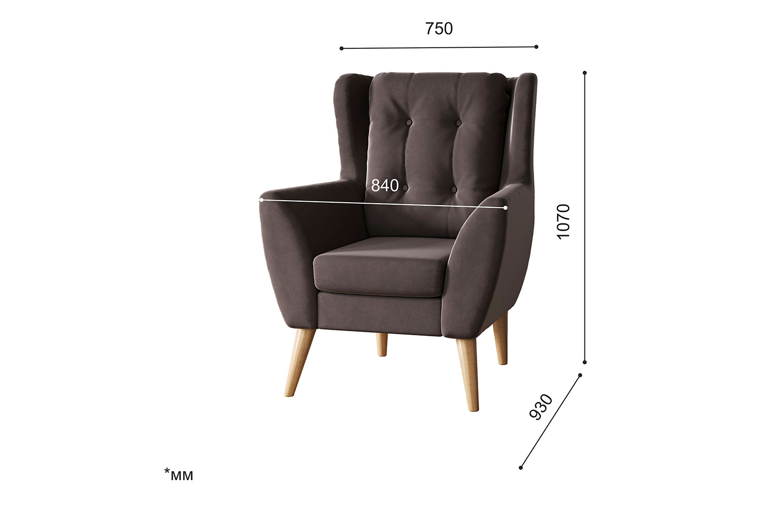 Мягкие кресла - изображение №9 "Кресло Ладога, Д3"  на www.Angstrem-mebel.ru
