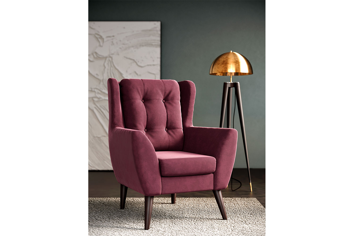 Мягкие кресла - изображение №3 "Кресло Ладога, Д2 (опоры: венге)"  на www.Angstrem-mebel.ru