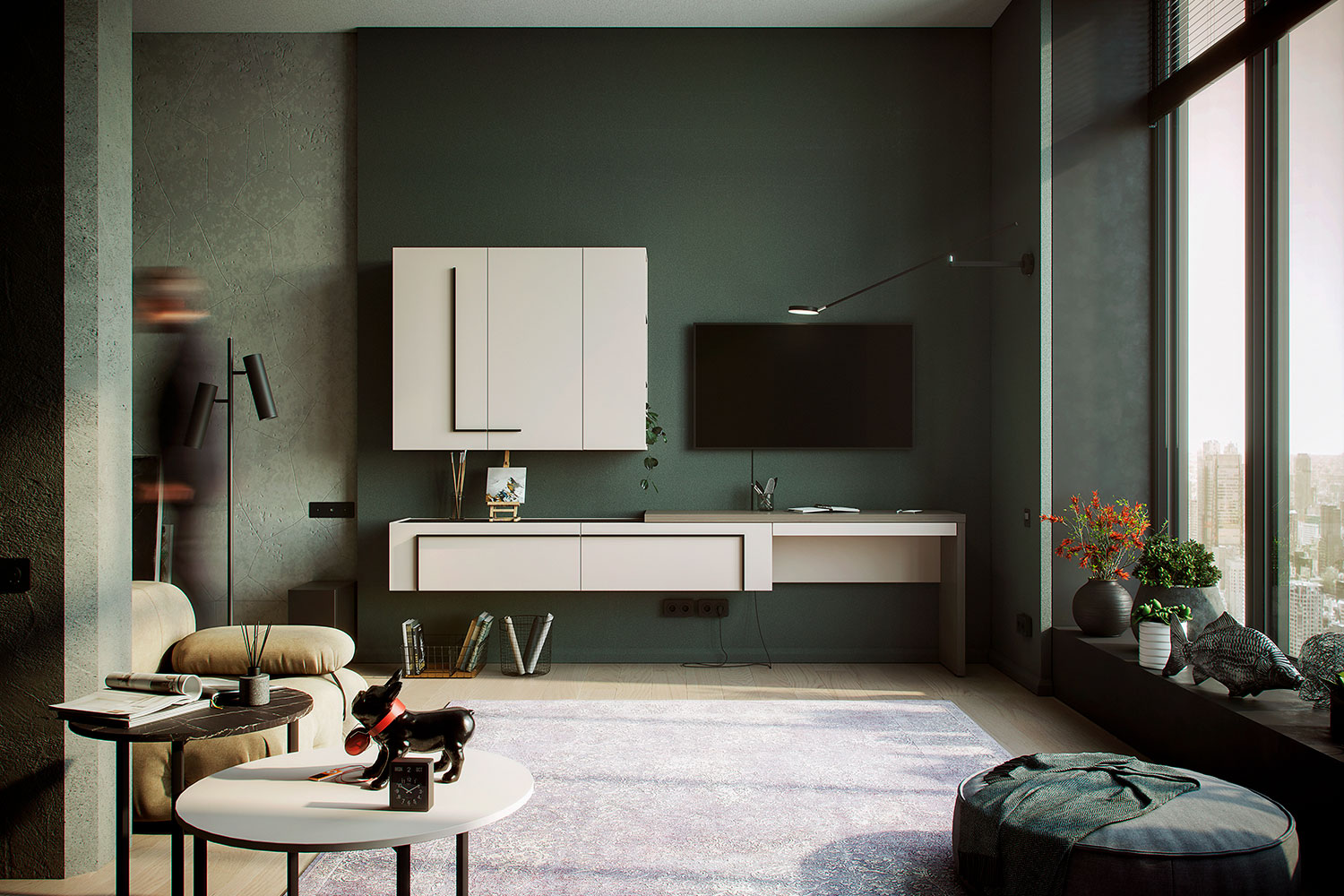 Тумбы под телевизор - изображение №6 "Тумба Милагро настенная с выдвижными ящиками"  на www.Angstrem-mebel.ru