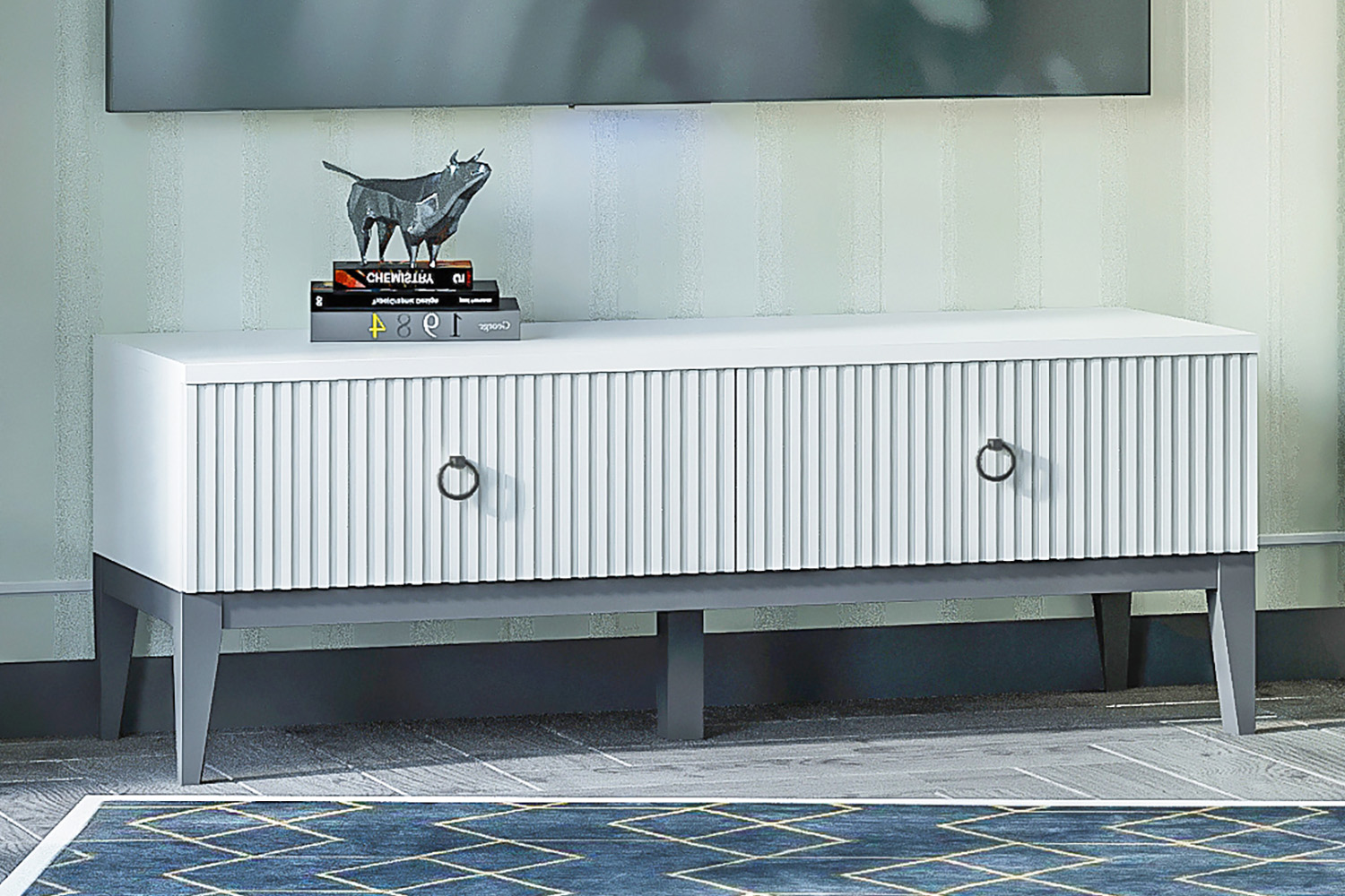 Тумбы под телевизор - изображение №3 "Тумба Хилтон под телевизор с выдвижными ящиками"  на www.Angstrem-mebel.ru