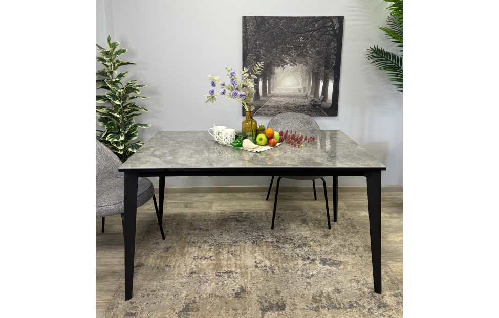 Обеденные столы - изображение №3 "Стол Дега обеденный раздвижной 140/180 серый глянец"  на www.Angstrem-mebel.ru