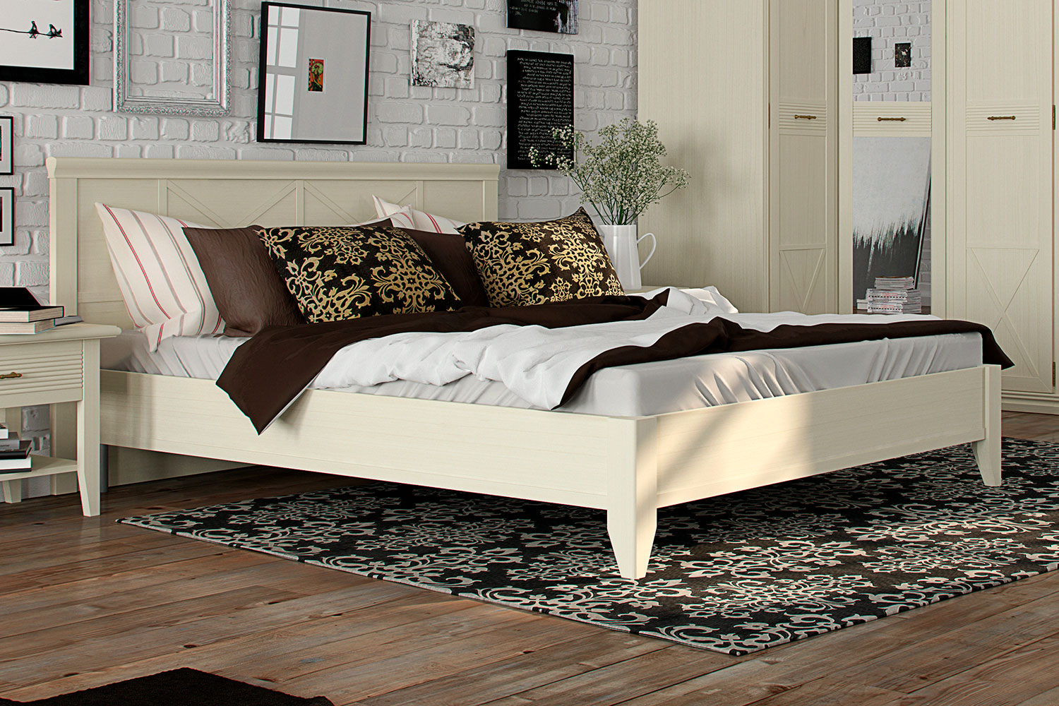 Двуспальные кровати - изображение №7 "Кровать Кантри 180 х 200"  на www.Angstrem-mebel.ru