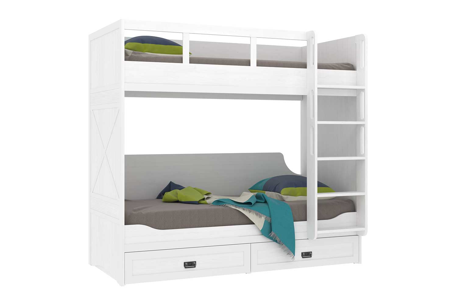 Детские кровати - изображение №3 "Кровать двухъярусная Кантри 90 х 200"  на www.Angstrem-mebel.ru