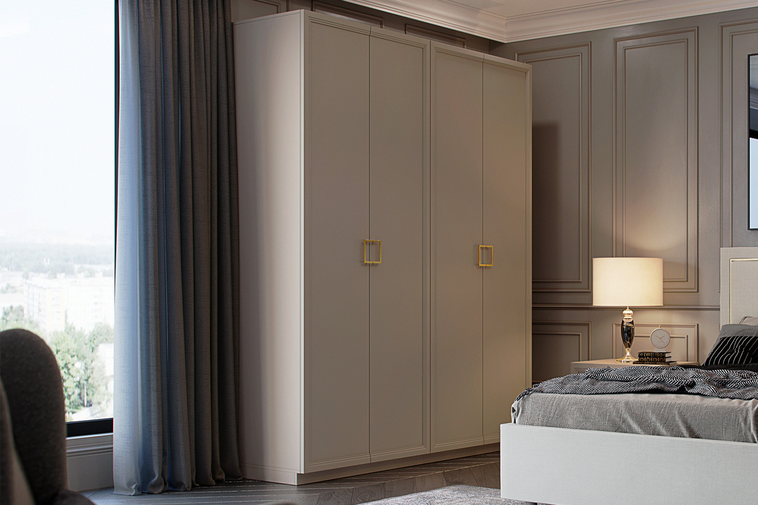 Шкафы платяные - изображение №4 "Шкаф Дольче с полками ДЛ-011.00 (1 комплект)"  на www.Angstrem-mebel.ru