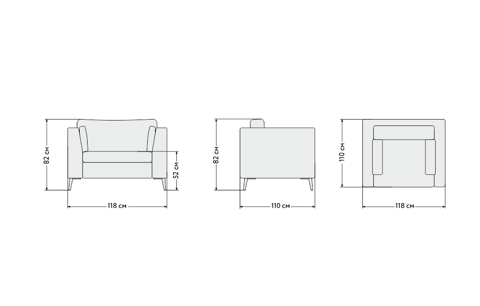 Мягкие кресла - изображение №4 "Кресло Челси, Д2"  на www.Angstrem-mebel.ru