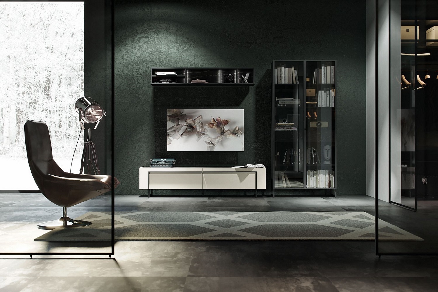 Тумбы под телевизор - изображение №5 "Тумба Милагро под телевизор с выдвижными ящиками"  на www.Angstrem-mebel.ru