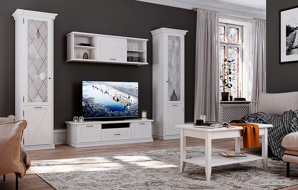 Тумбы под телевизор - изображение №6 "Тумба Кантри под телевизор с выдвижными ящиками"  на www.Angstrem-mebel.ru