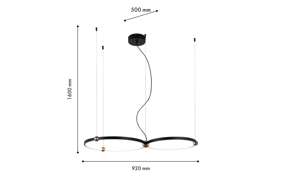 Люстры - изображение №3 "Подвесная люстра Tornado L920*W500*H1600 LED*40W"  на www.Angstrem-mebel.ru