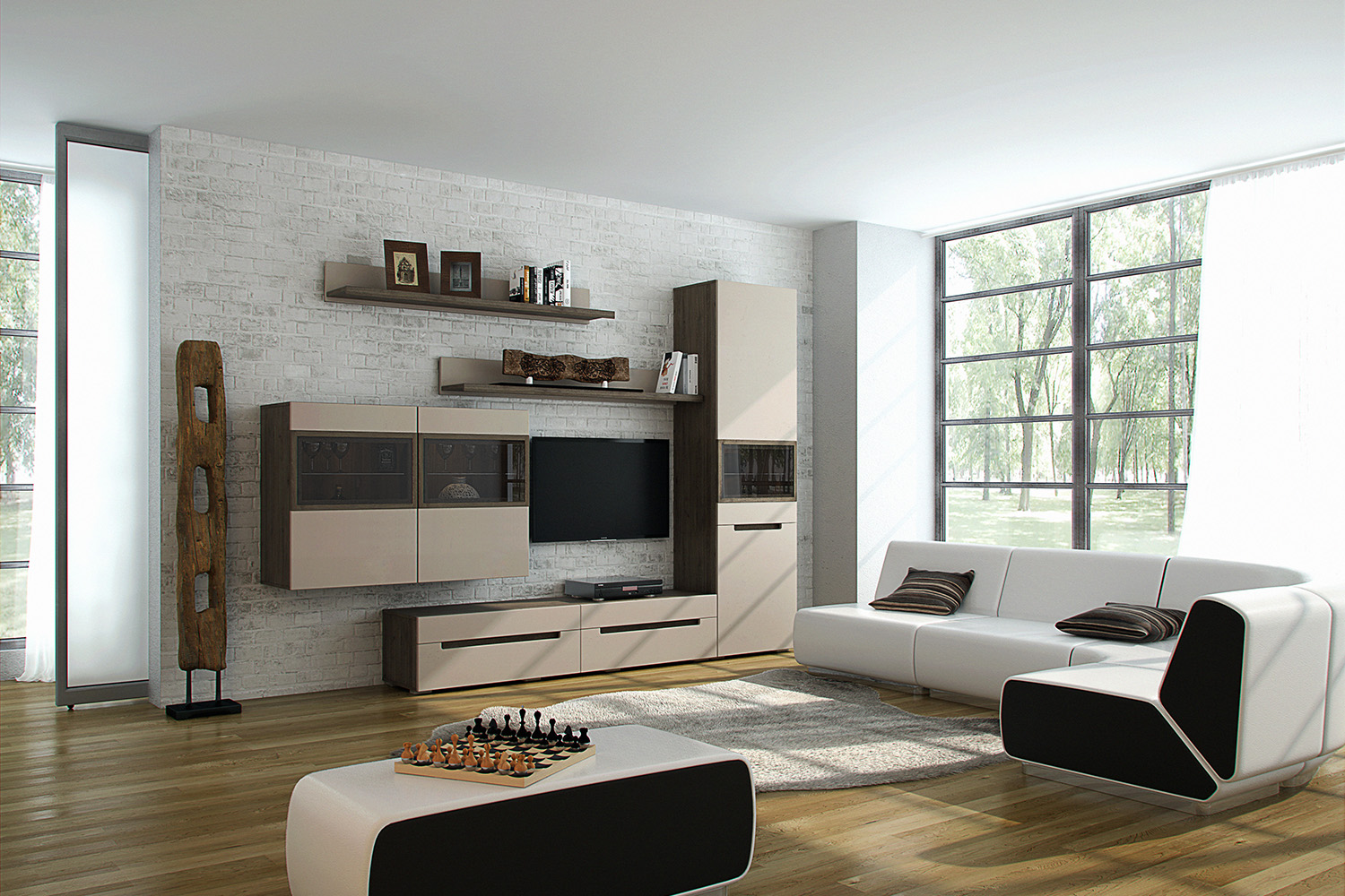 Тумбы под телевизор - изображение №7 "Тумба Анри под телевизор с выдвижными ящиками"  на www.Angstrem-mebel.ru