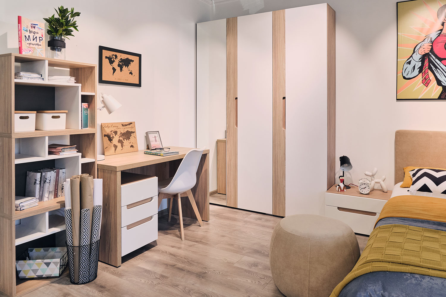 Стеллажи - изображение №6 "Стеллаж Анри Урбан с полками (правый) "  на www.Angstrem-mebel.ru