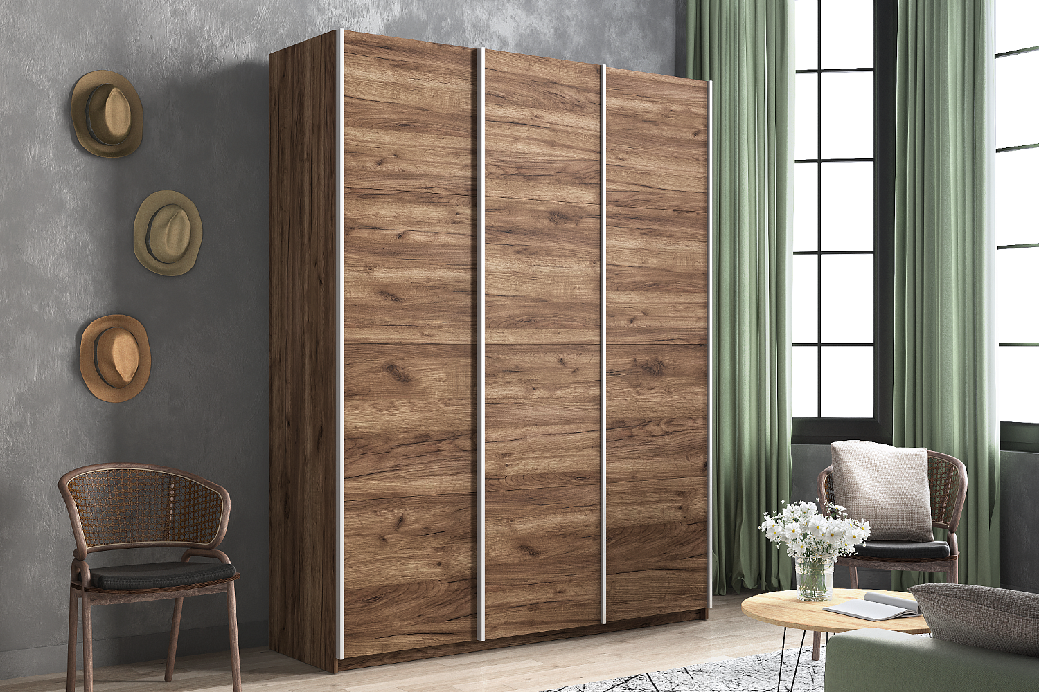 Шкафы-купе - изображение №4 "Шкаф-купе Lux /180х230/ Дуб табачный"  на www.Angstrem-mebel.ru