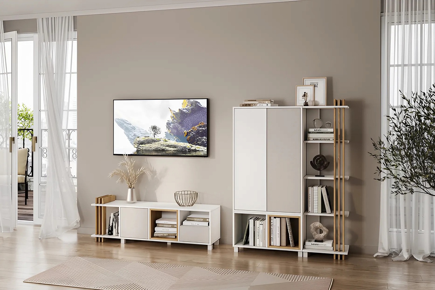 Стеллажи - изображение №5 "Стеллаж Троя с полками"  на www.Angstrem-mebel.ru