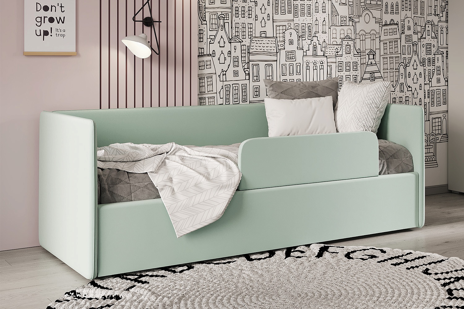 Детские кровати - изображение №3 "Кровать Кеноша 90 х 190 с выдвижным ящиком"  на www.Angstrem-mebel.ru